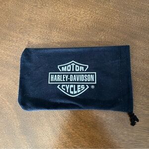 Harley Davidson Black Soft Microfiber Drawstring Pouch for Sunglasses Eyeglasses